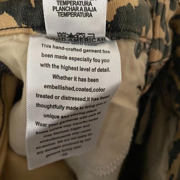 Good American Women's NWT Good Waist Crop High Rise Tiger Stripe Jeans Size 4/27 - Picture 7 of 8